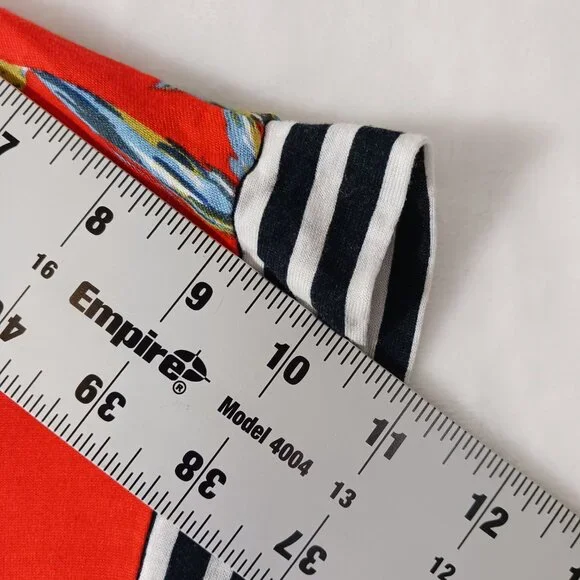 Lascana Capri's & Top Set Size 6 Red Floral Print Wide Leg Capris. Short Sleeve - Picture 12 of 16